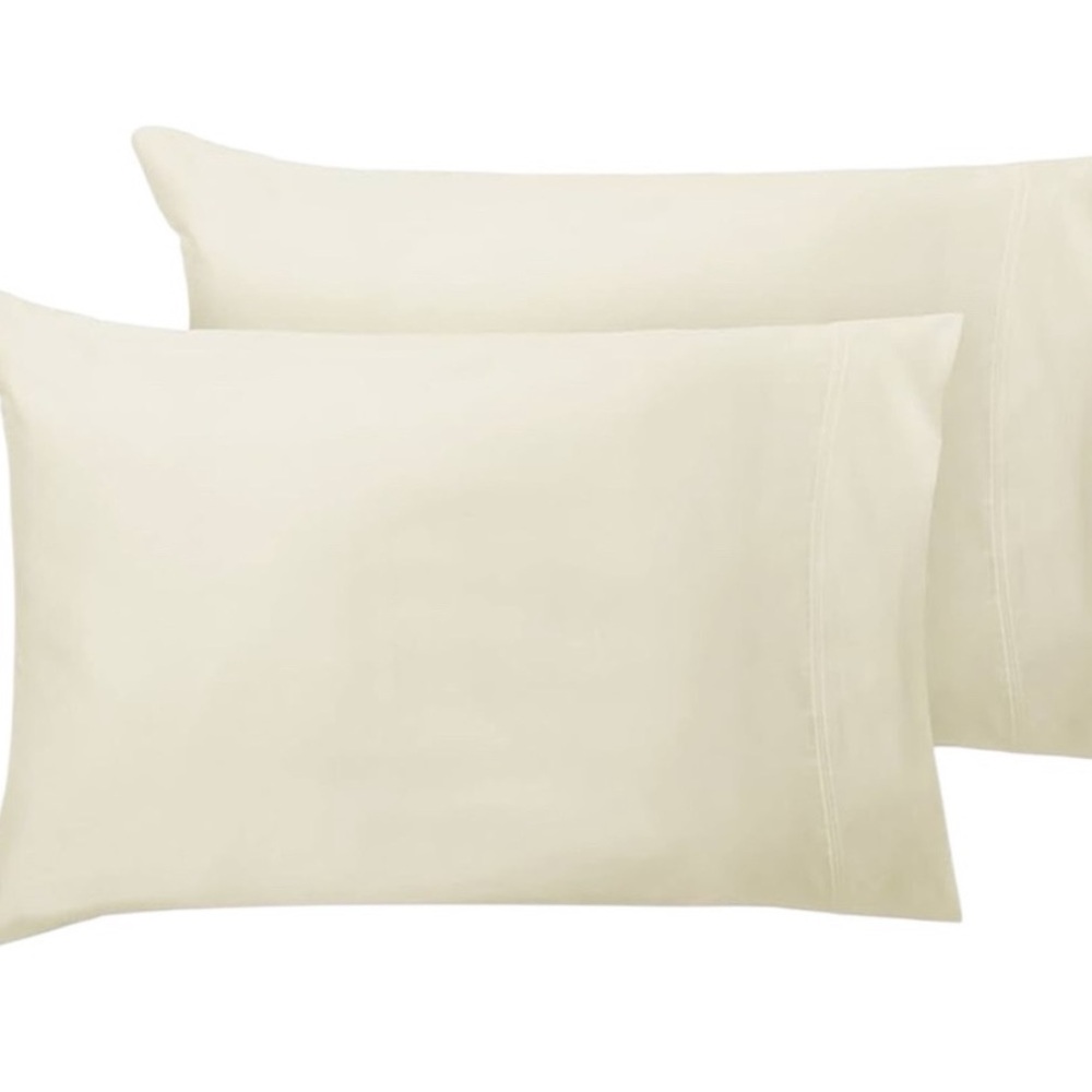 Nate Home by Nate Berkus 400TC Percale Cotton King Pillowcases  Parchment 20x40